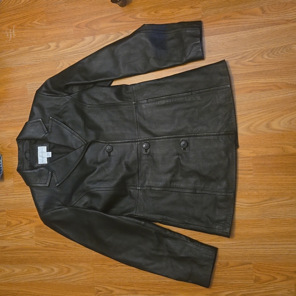 100% Genuine Leather Women Jacket Black Size Medium